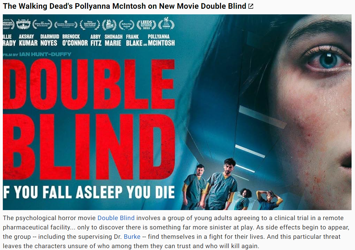 The Walking Dead's Pollyanna McIntosh on New Movie Double Blind